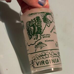 Virginia Themed Frosted Glass Tumbler